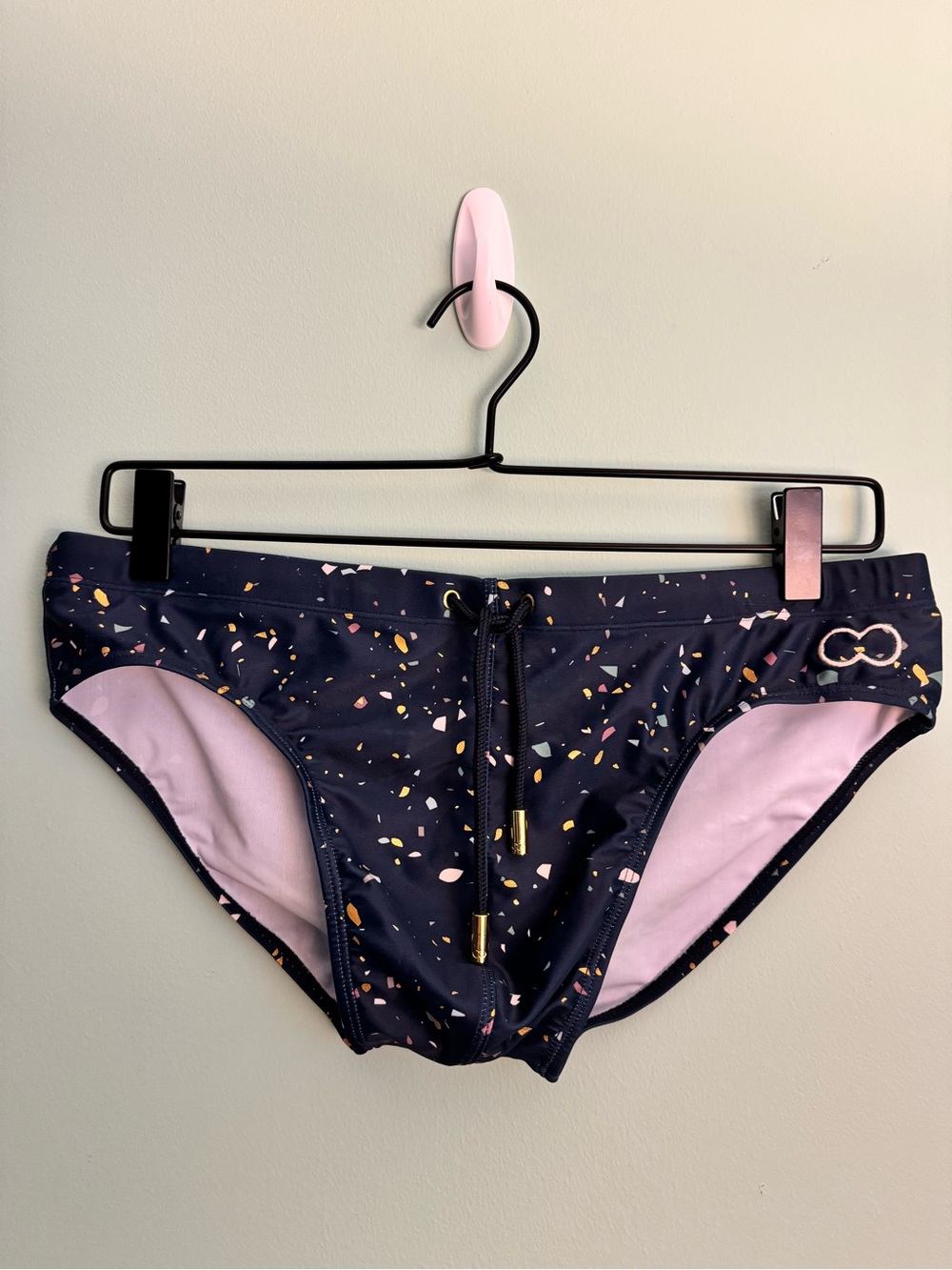 Men’s 2EROS V10 Swim Brief in Navy Confetti - Size L (33-34)